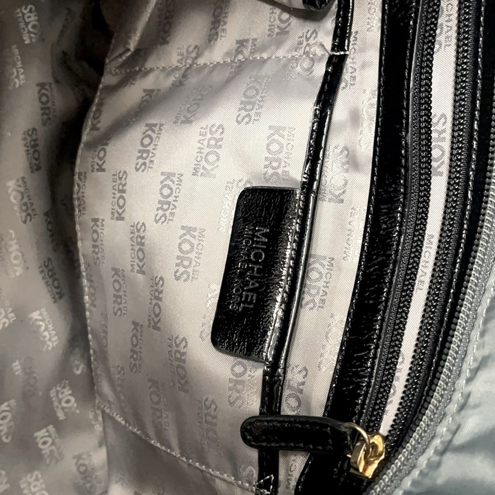 EUC MK Michael Kors neverfull tote metallic grey - Picture 7 of 7